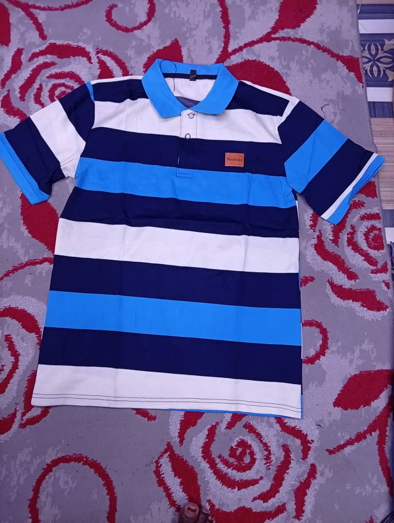 Men's Striped Polo T-Shirt